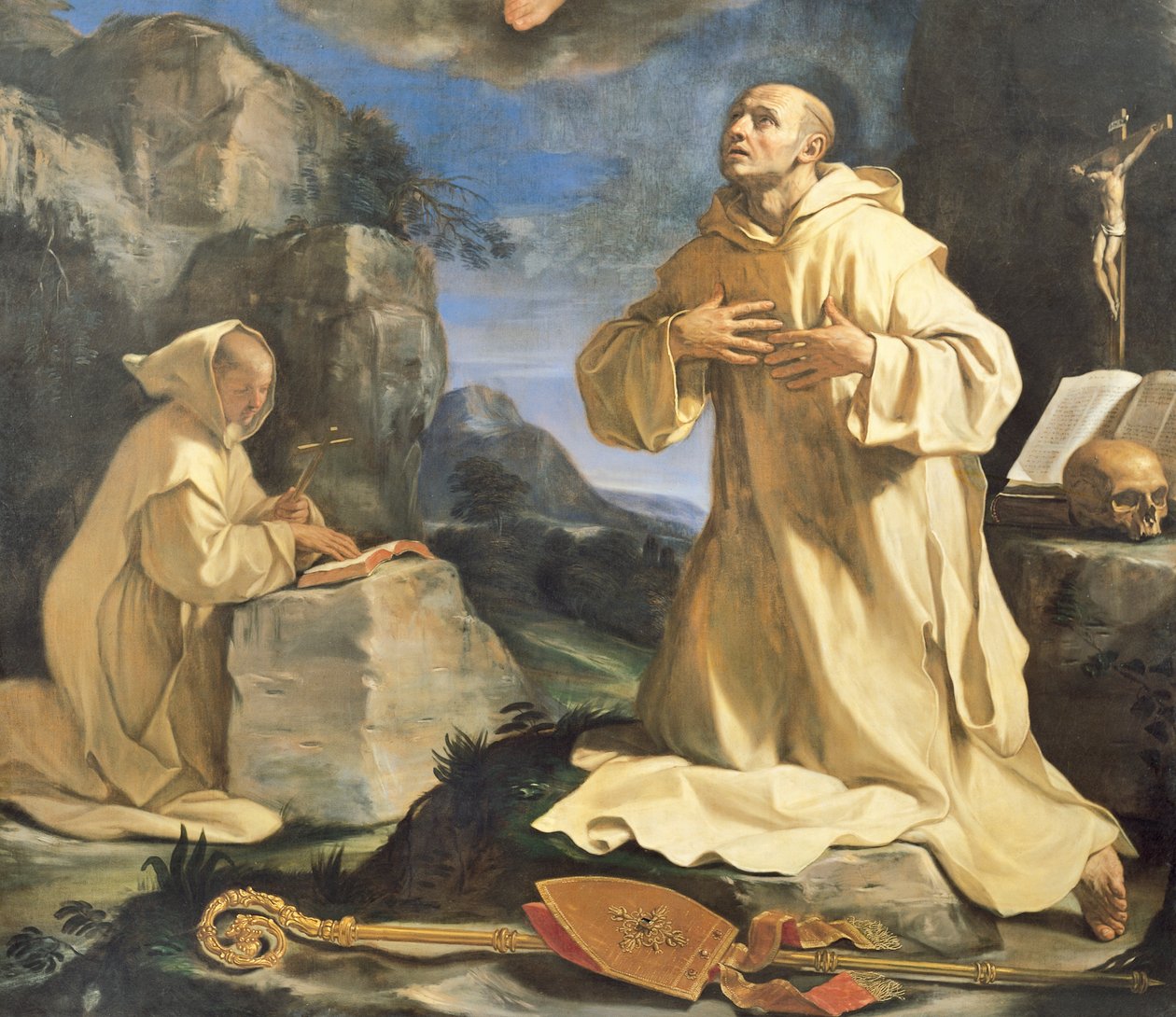 Szent Brúnó látomása alkotó: Guercino