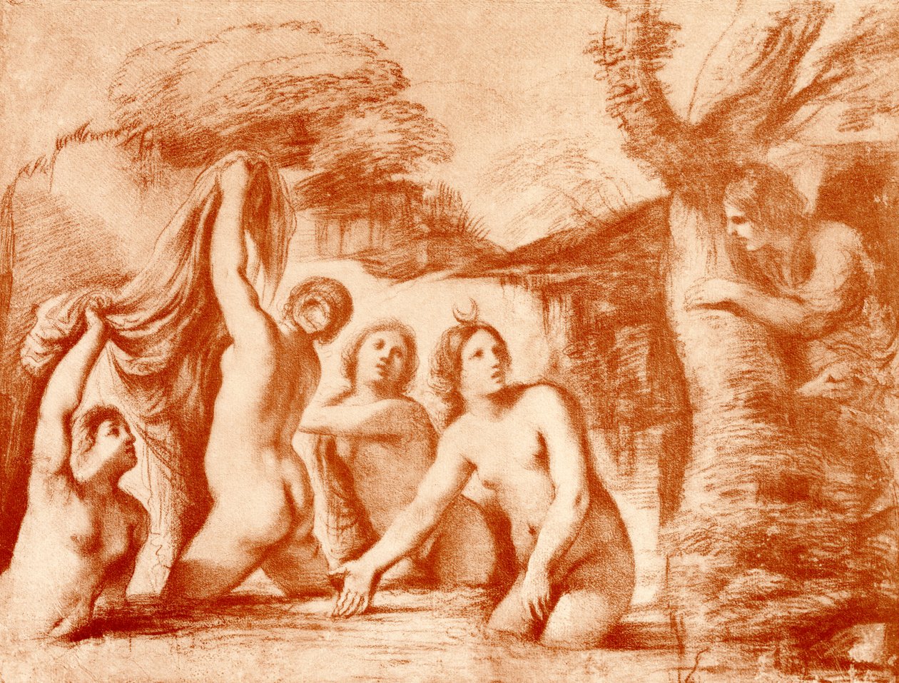 Diana és Actaeon alkotó: Guercino