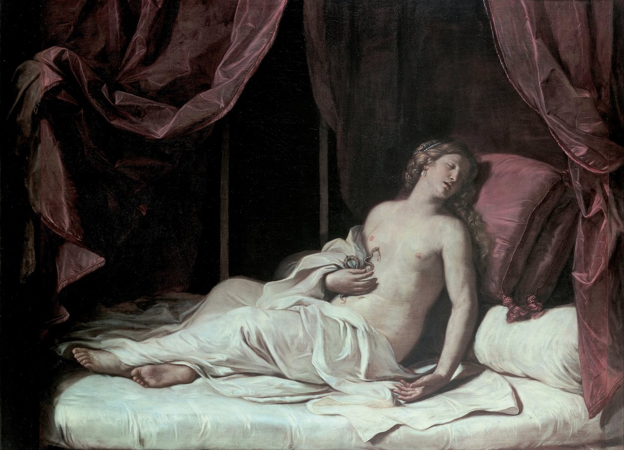 Kleopátra halála, 1648 alkotó: Guercino
