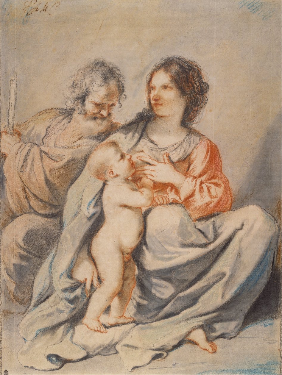 A Szent Család alkotó: Guercino
