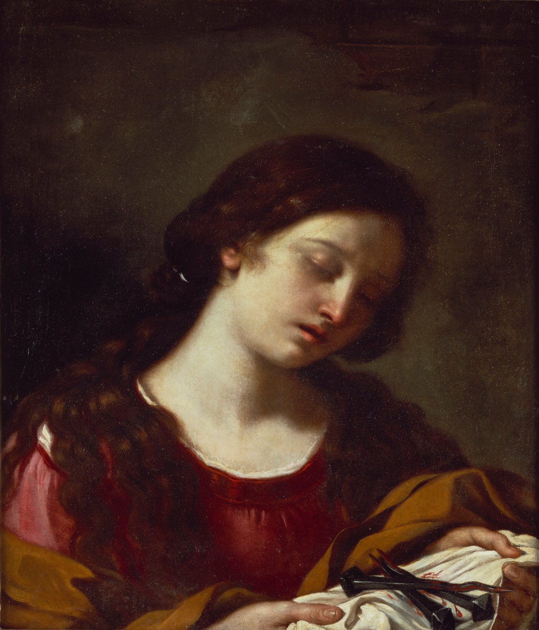 A Magdolna a szenvedély szögein elmélkedik alkotó: Guercino