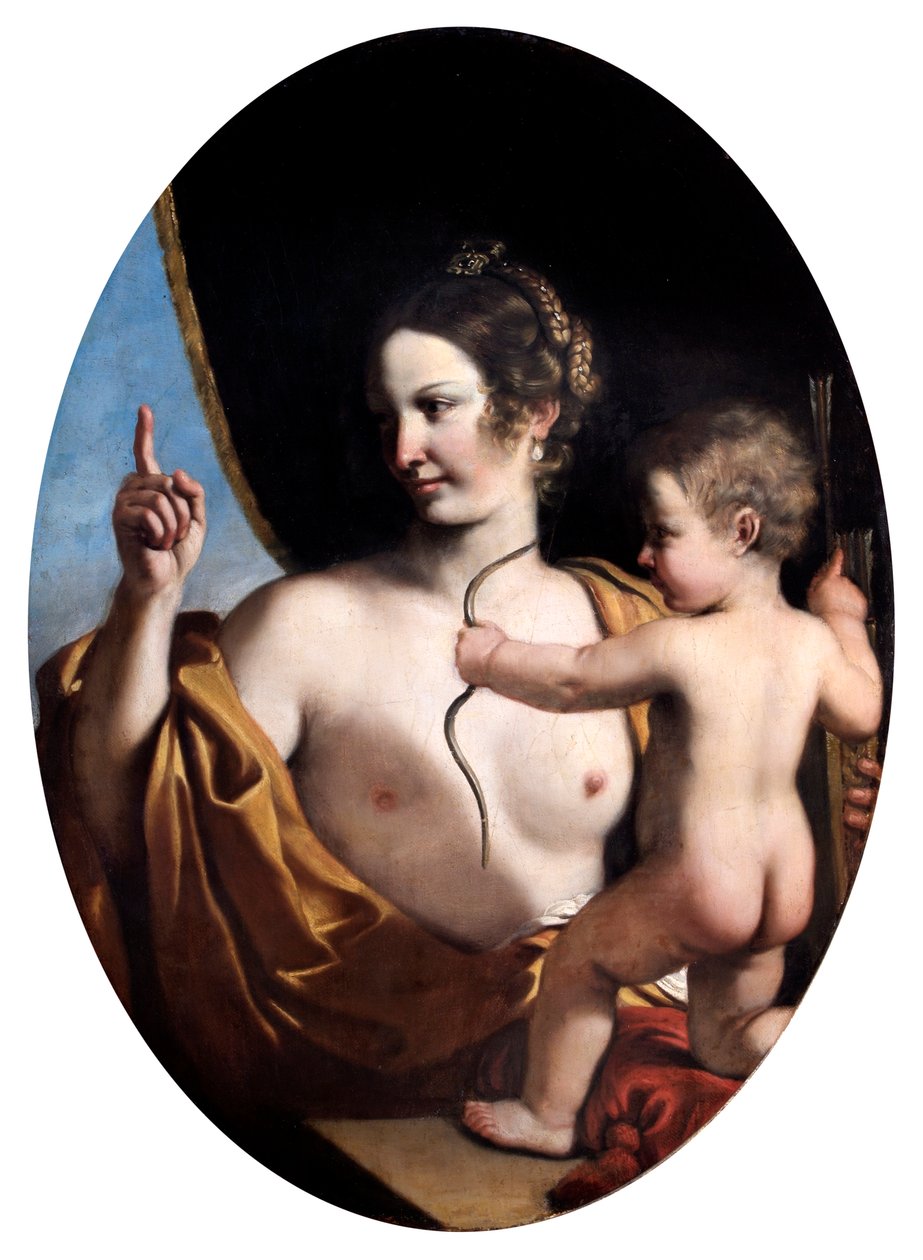 "Vénusz és Ámor", 1630 alkotó: Guercino