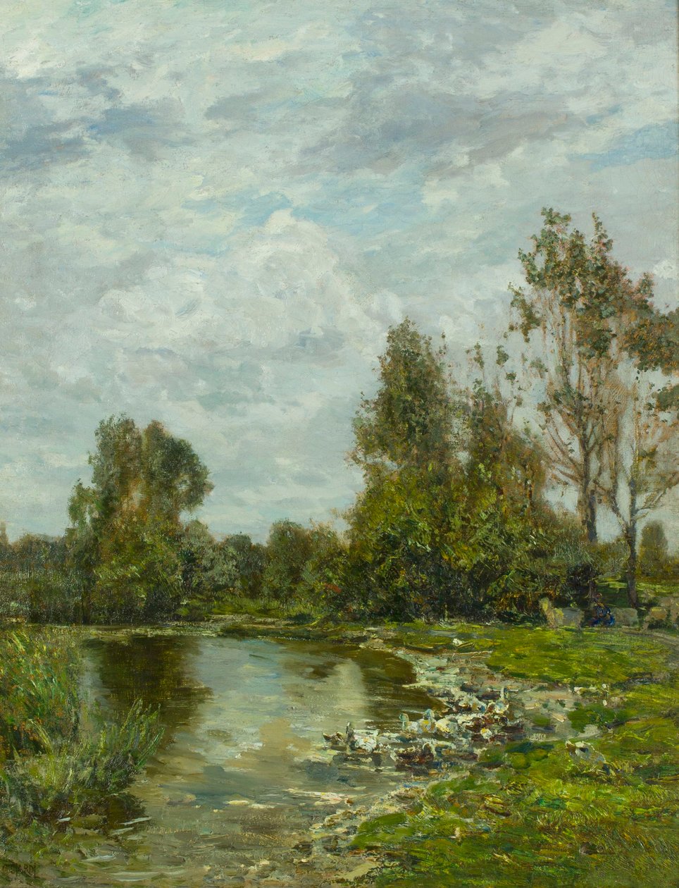 A Sile folyó mentén, 1880-as évek. alkotó: Guglielmo Ciardi