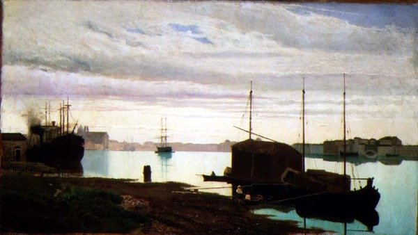A Giudecca-csatorna, Velence alkotó: Guglielmo Ciardi