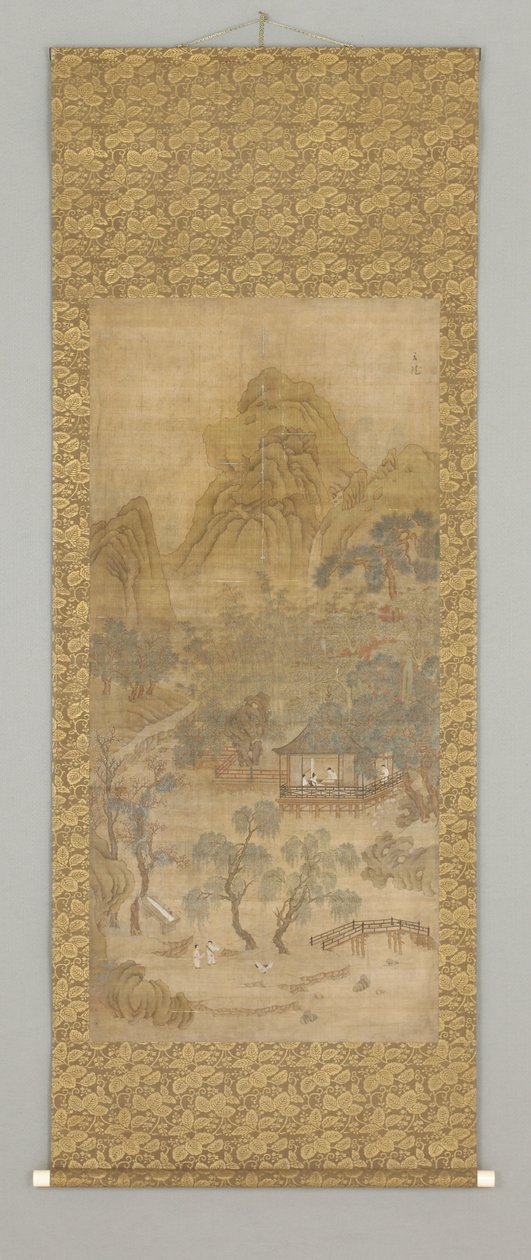 Shanshui (tinta és szín a selyemen) alkotó: Gui Xia