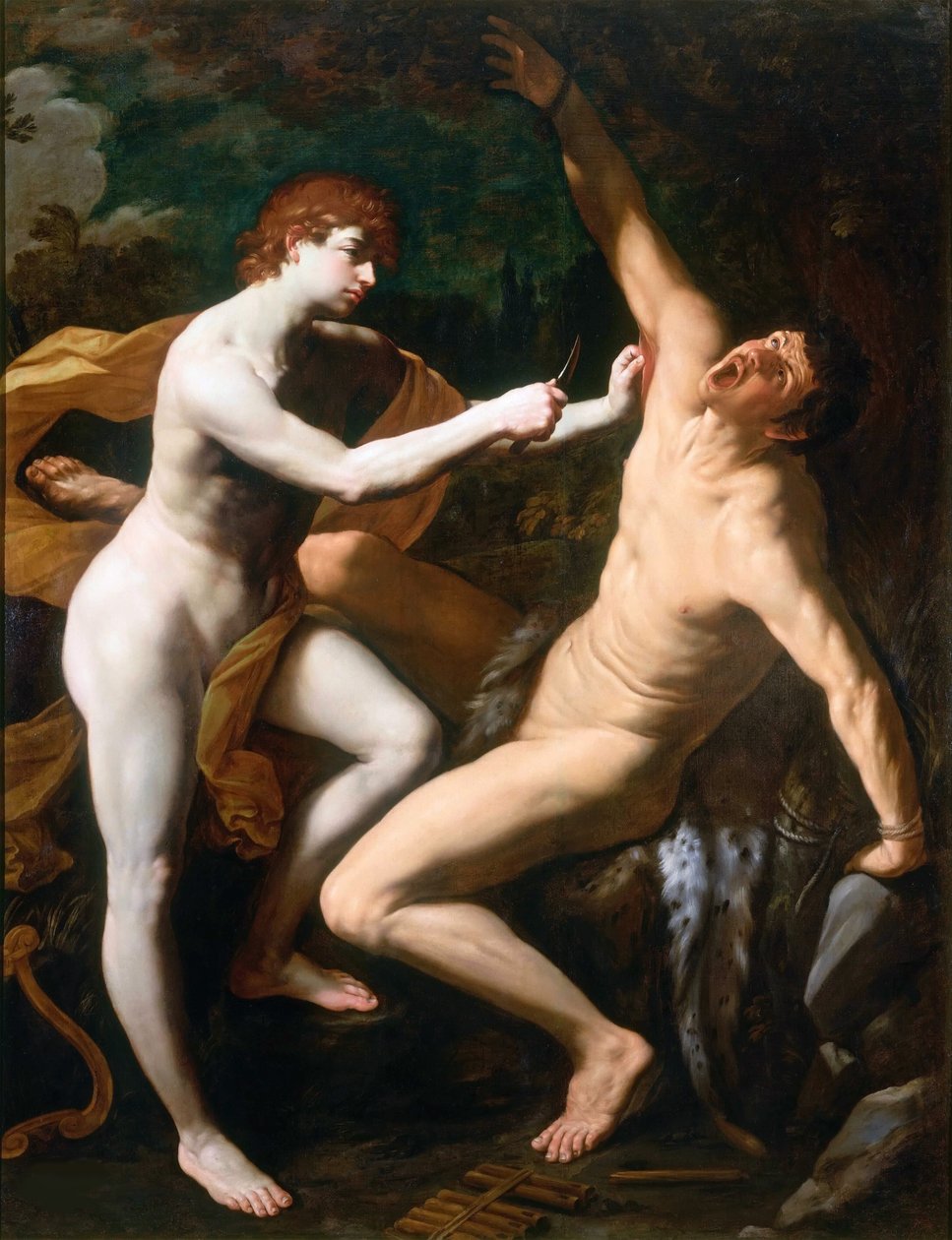 Apollo és Marsyas, kb. alkotó: Guido Reni