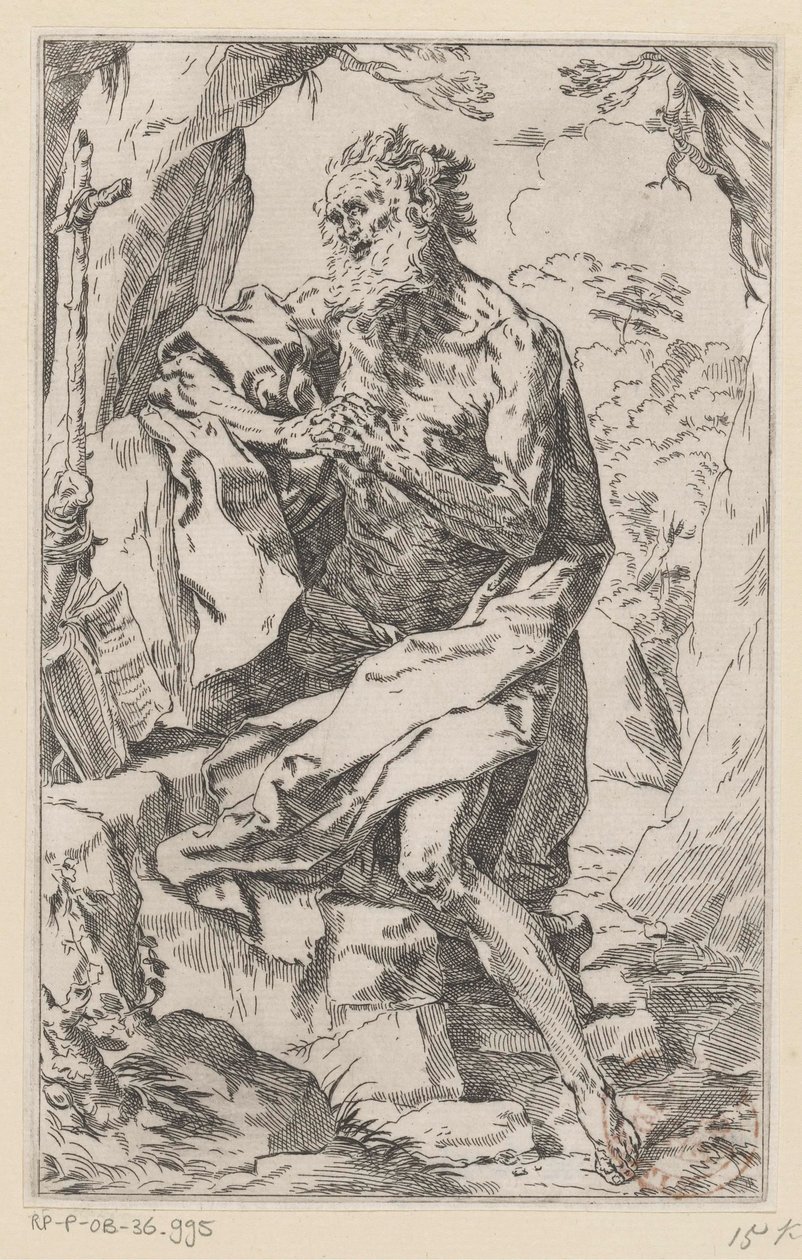 Szent Jeromos a vadonban alkotó: Guido Reni