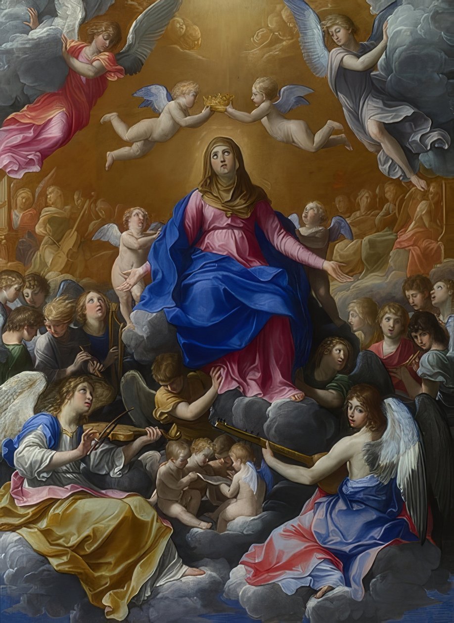 Mária koronázása. 1607 körül alkotó: Guido Reni