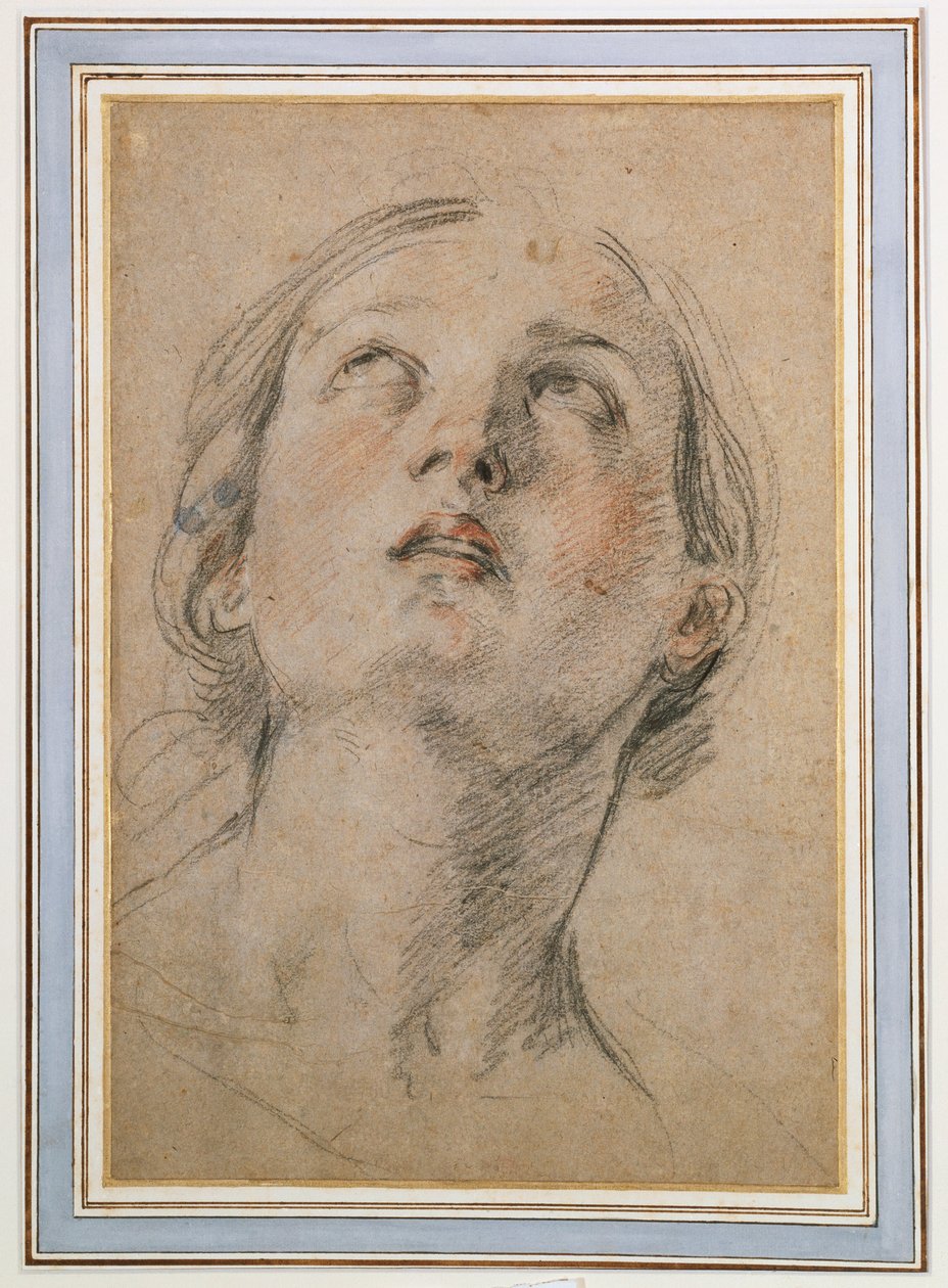 Felnéző nő feje alkotó: Guido Reni