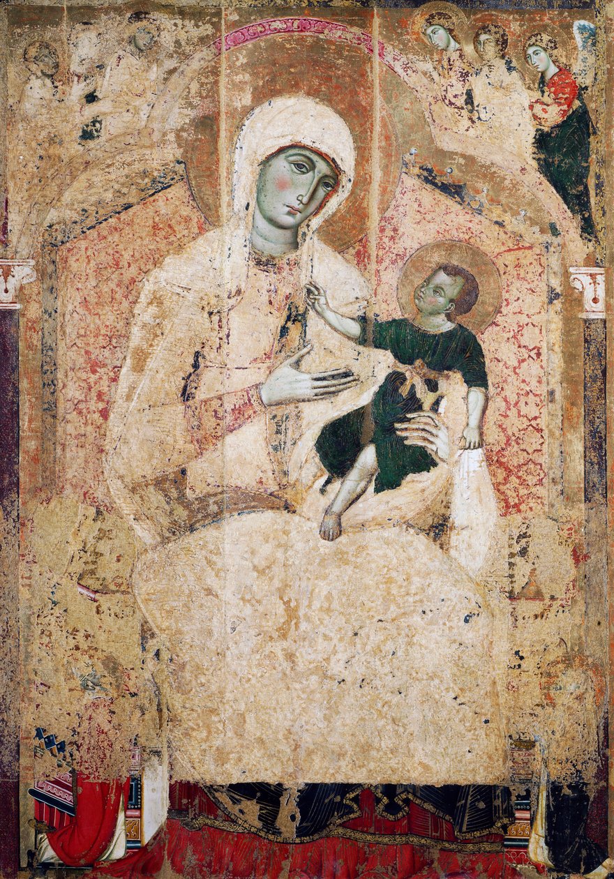 A trónra emelt Madonna alkotó: Guido da Siena