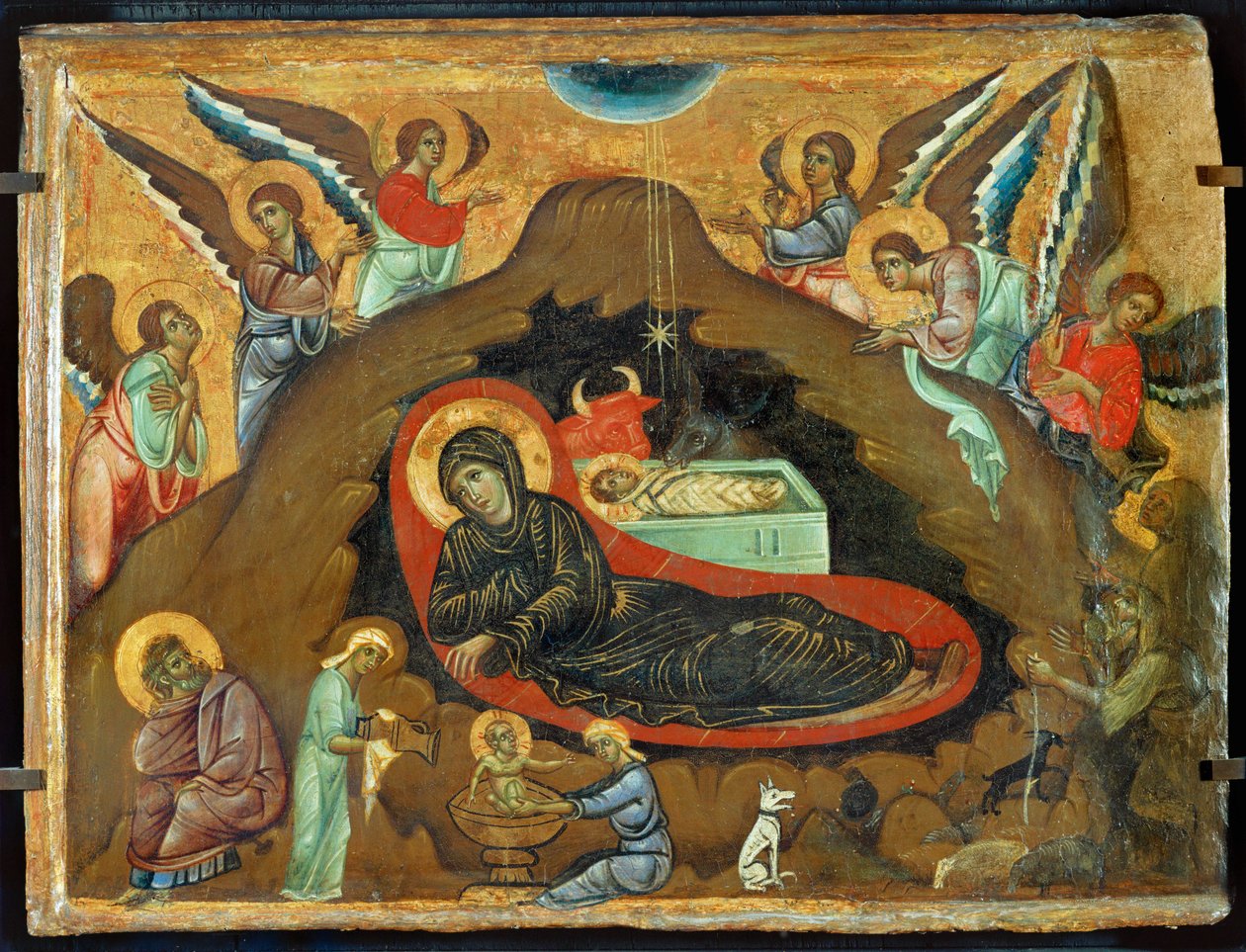 Születési jelenet (fa) alkotó: Guido da Siena