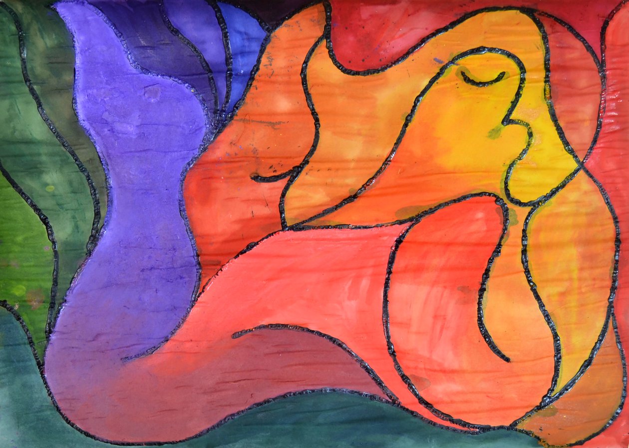 Recumbent, 2014 (akril, papír) alkotó: Guilherme Pontes