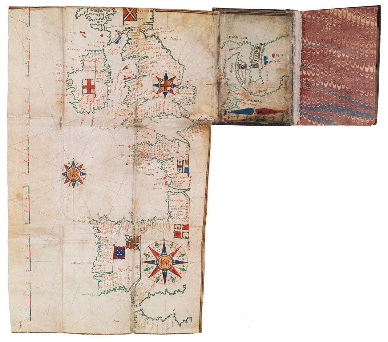 Zsebatlasz és tengeri almanach, 1546 körüli (pergamen) alkotó: Guillaume Brouscon