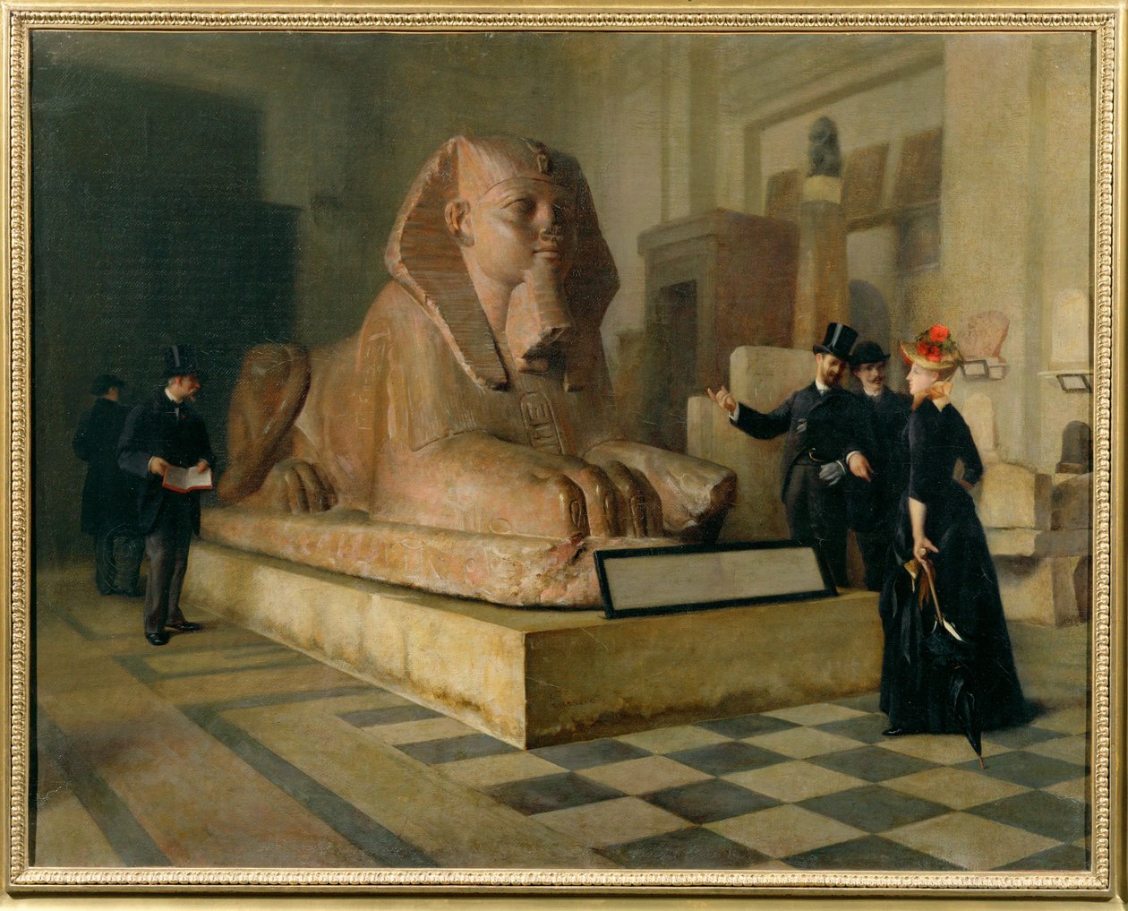 Egyiptomi szoba a Louvre-ban ... alkotó: Guillaume Larrue