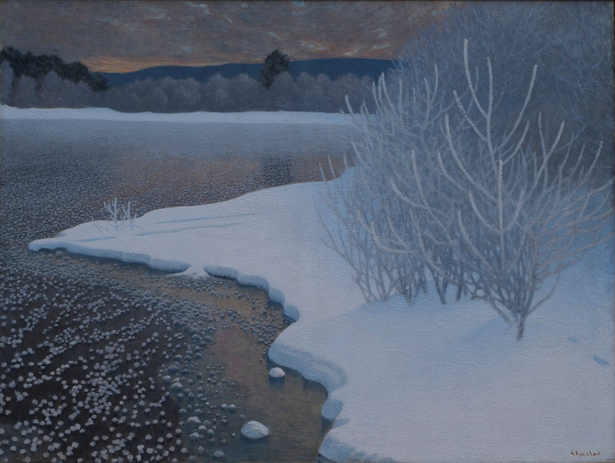 Hoar-Frost on Ice alkotó: Gustaf Edolf Fjaestad