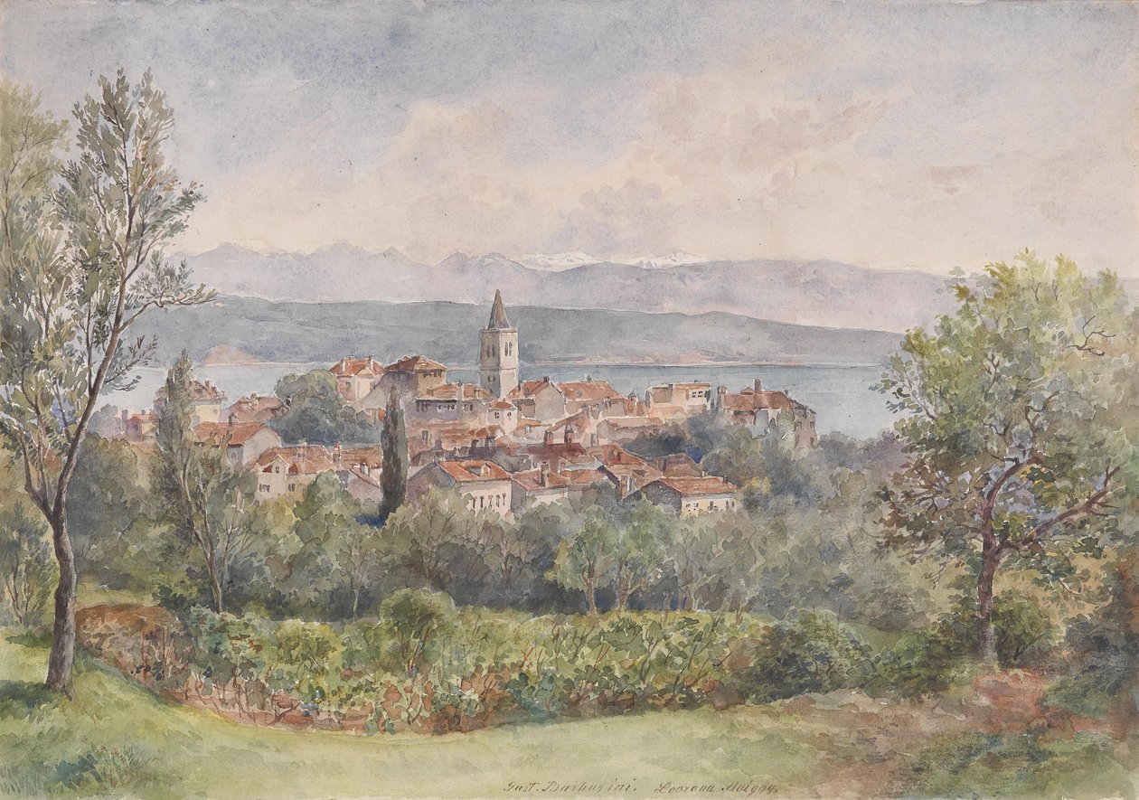 Kilátás Lovranra alkotó: Gustav Barbarini