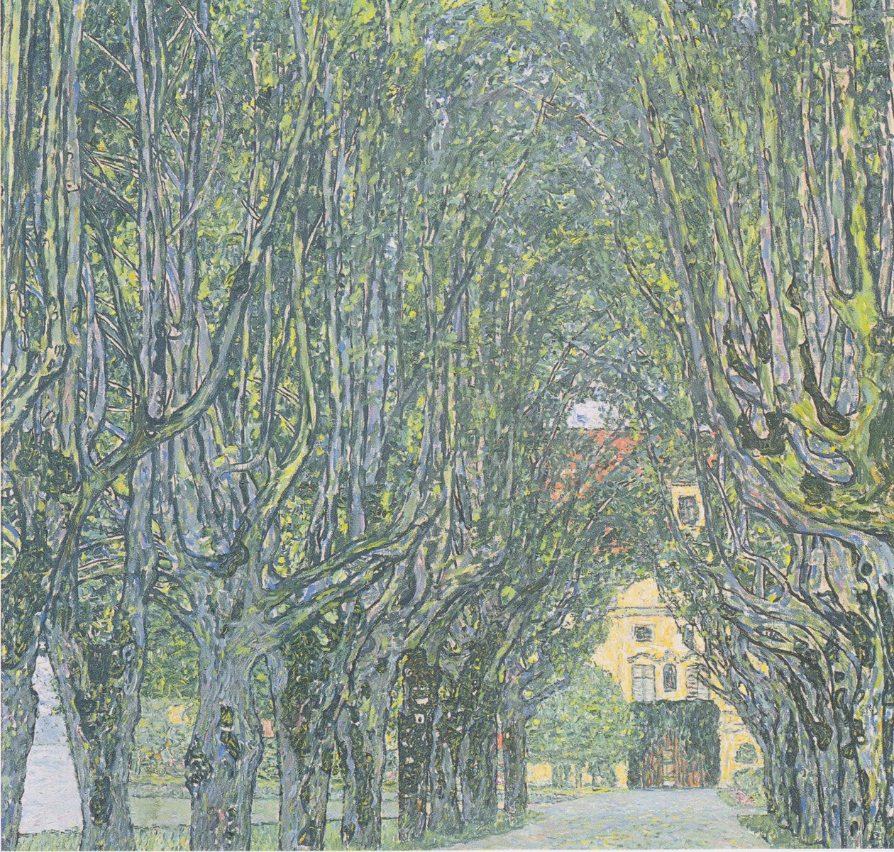 Avenue, a Schloss Kammer előtt alkotó: Gustav Klimt