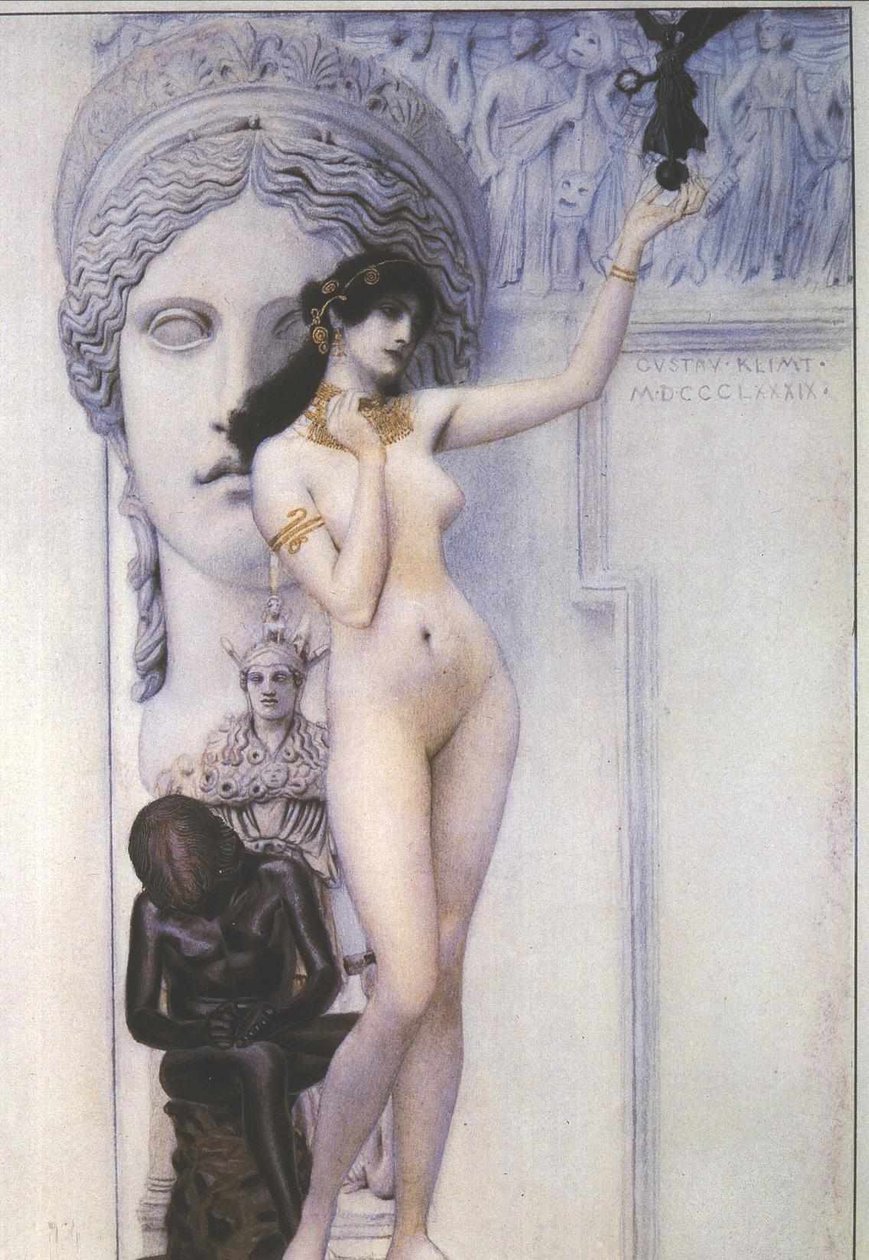 A szobor allegóriája alkotó: Gustav Klimt