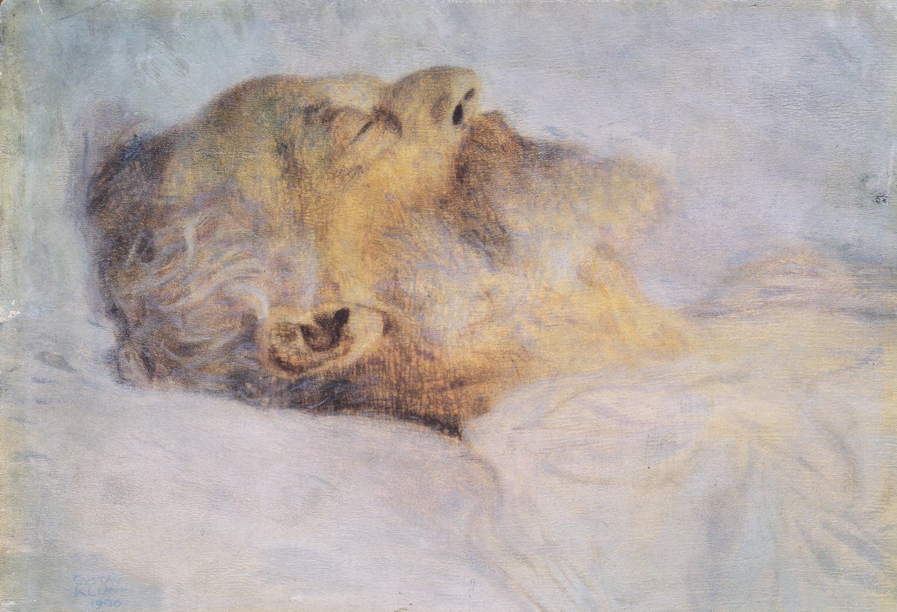 Öregember a halálos ágyán alkotó: Gustav Klimt