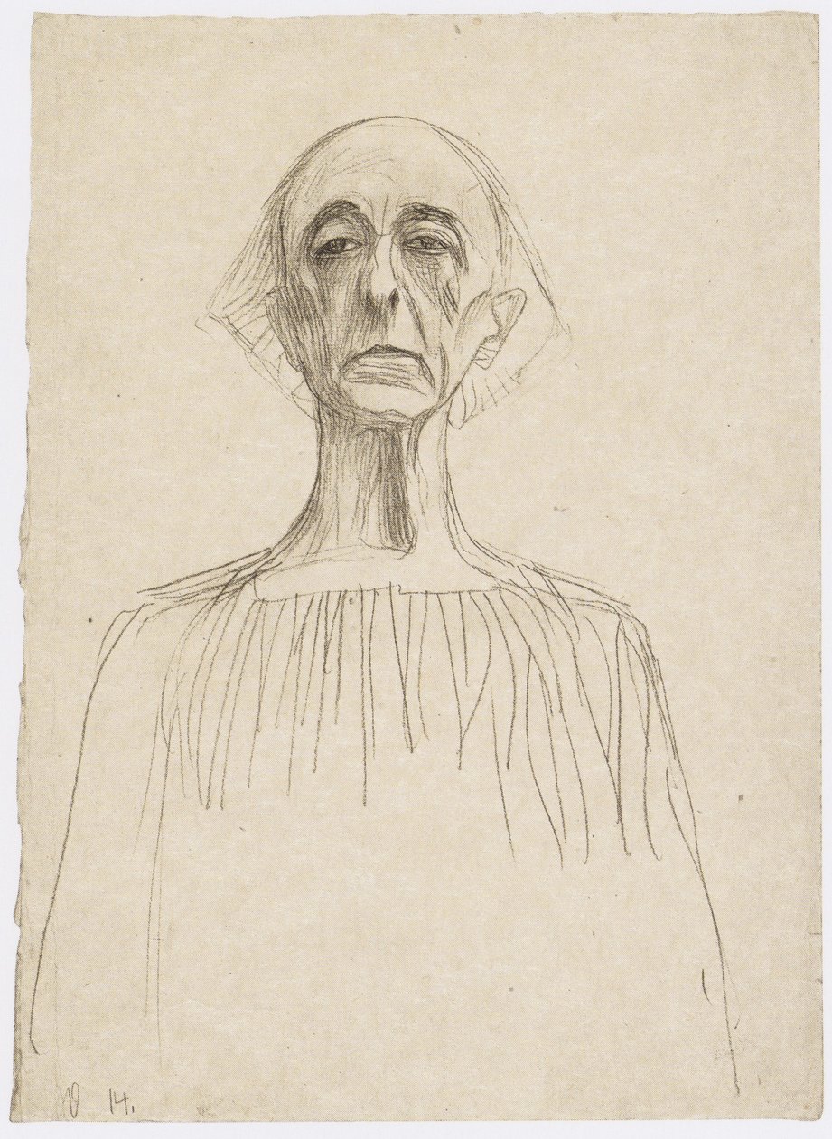 Félhosszú férfi portréja elölről alkotó: Gustav Klimt