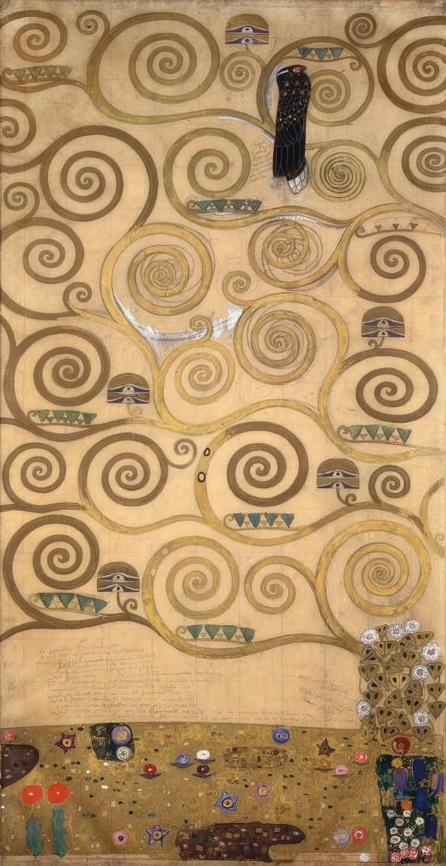 Az élet fája (bal belső rész) alkotó: Gustav Klimt