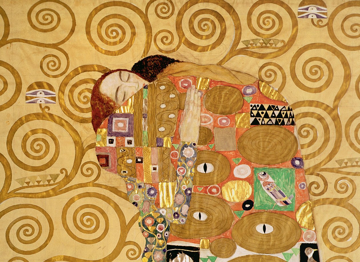 Teljesítés (Stoclet Frieze) c.1905-09 (tempera, wc) (65884 részlet) alkotó: Gustav Klimt