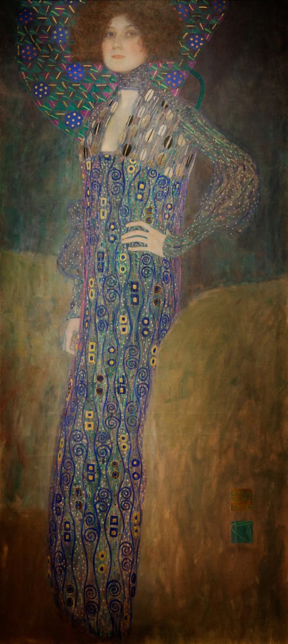 Emilie Flöge arcképe alkotó: Gustav Klimt