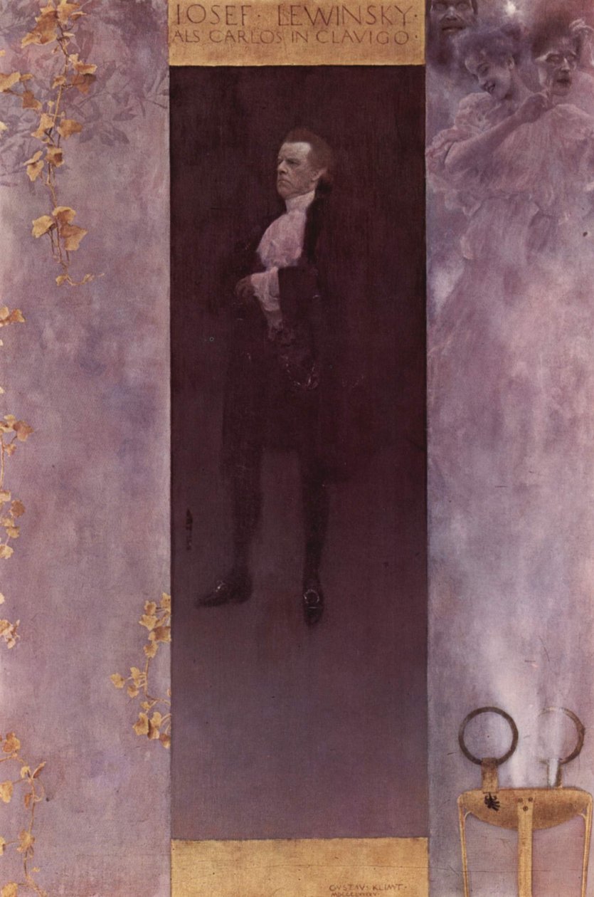 Josef Lewinsky színész arcképe Carlos szerepében alkotó: Gustav Klimt