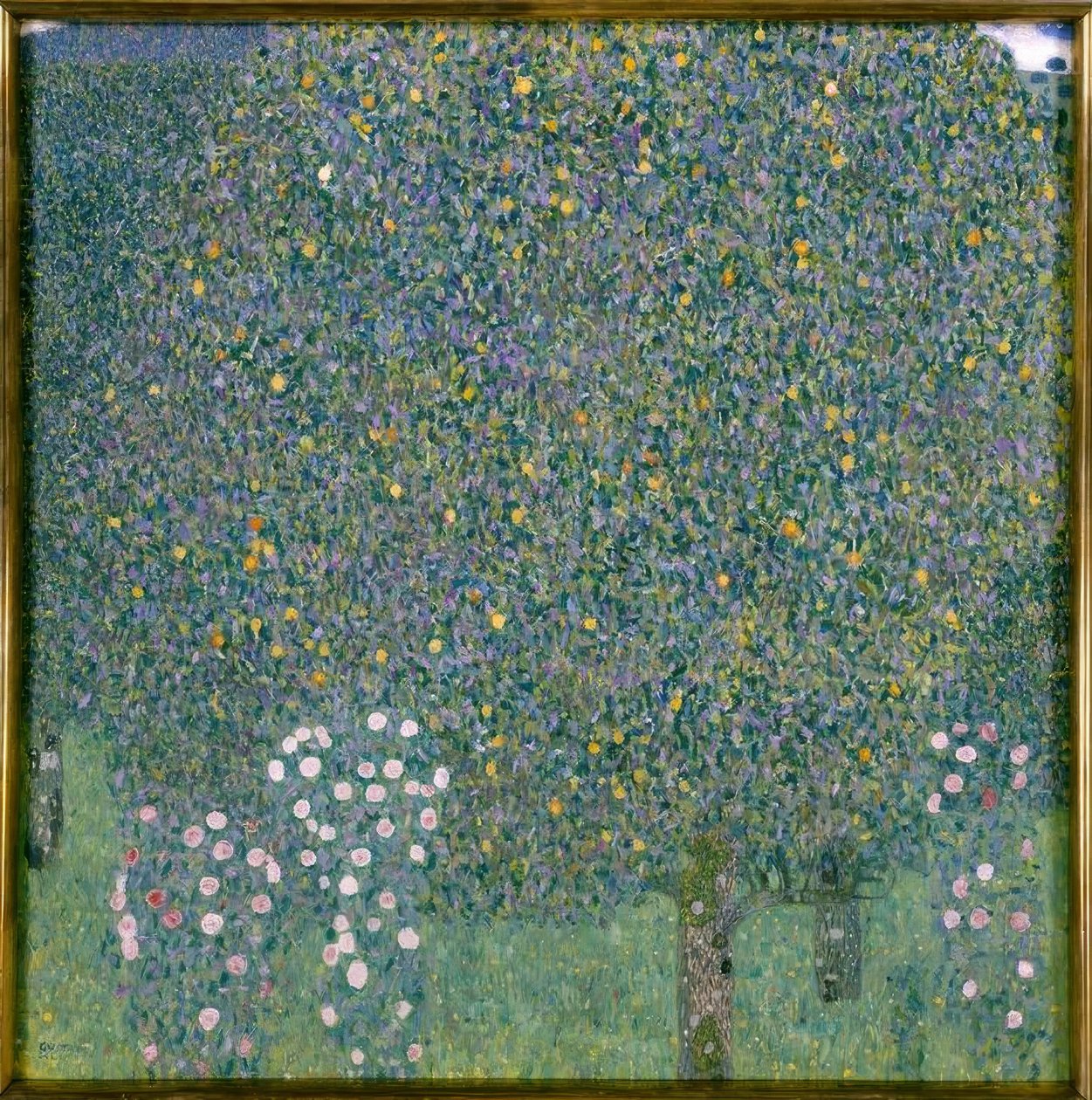 Rózsabokrok a fák alatt alkotó: Gustav Klimt