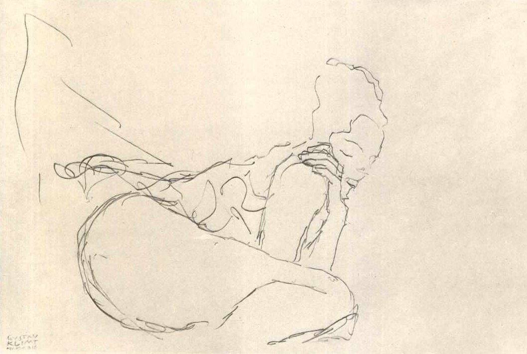 Félidőben jobbra ülve alkotó: Gustav Klimt