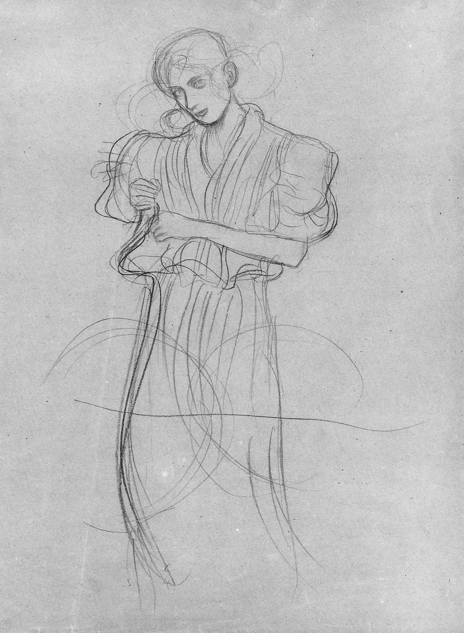 Álló taláros nő, 1903 alkotó: Gustav Klimt