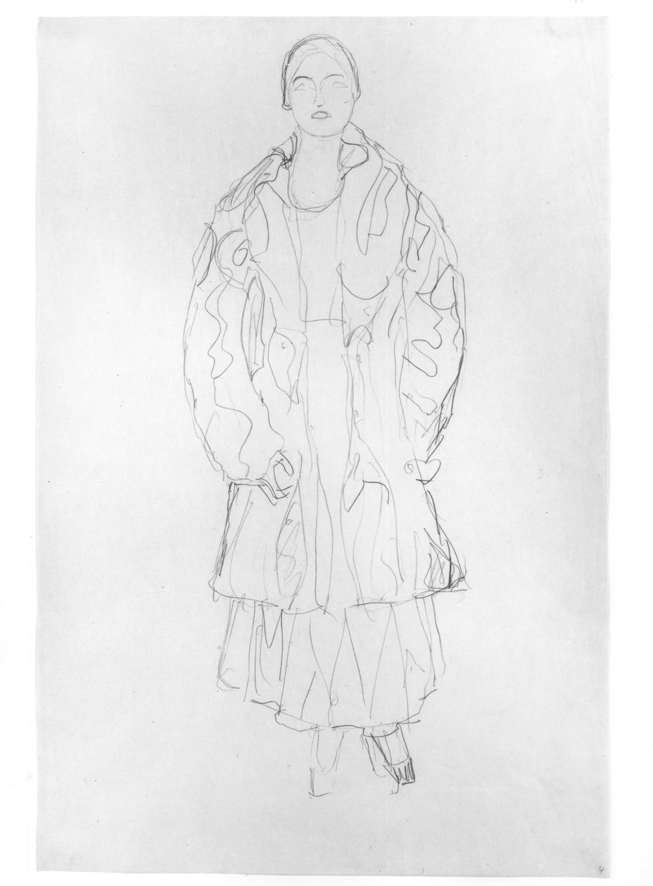 Álló nő kabáttal, 1916 alkotó: Gustav Klimt