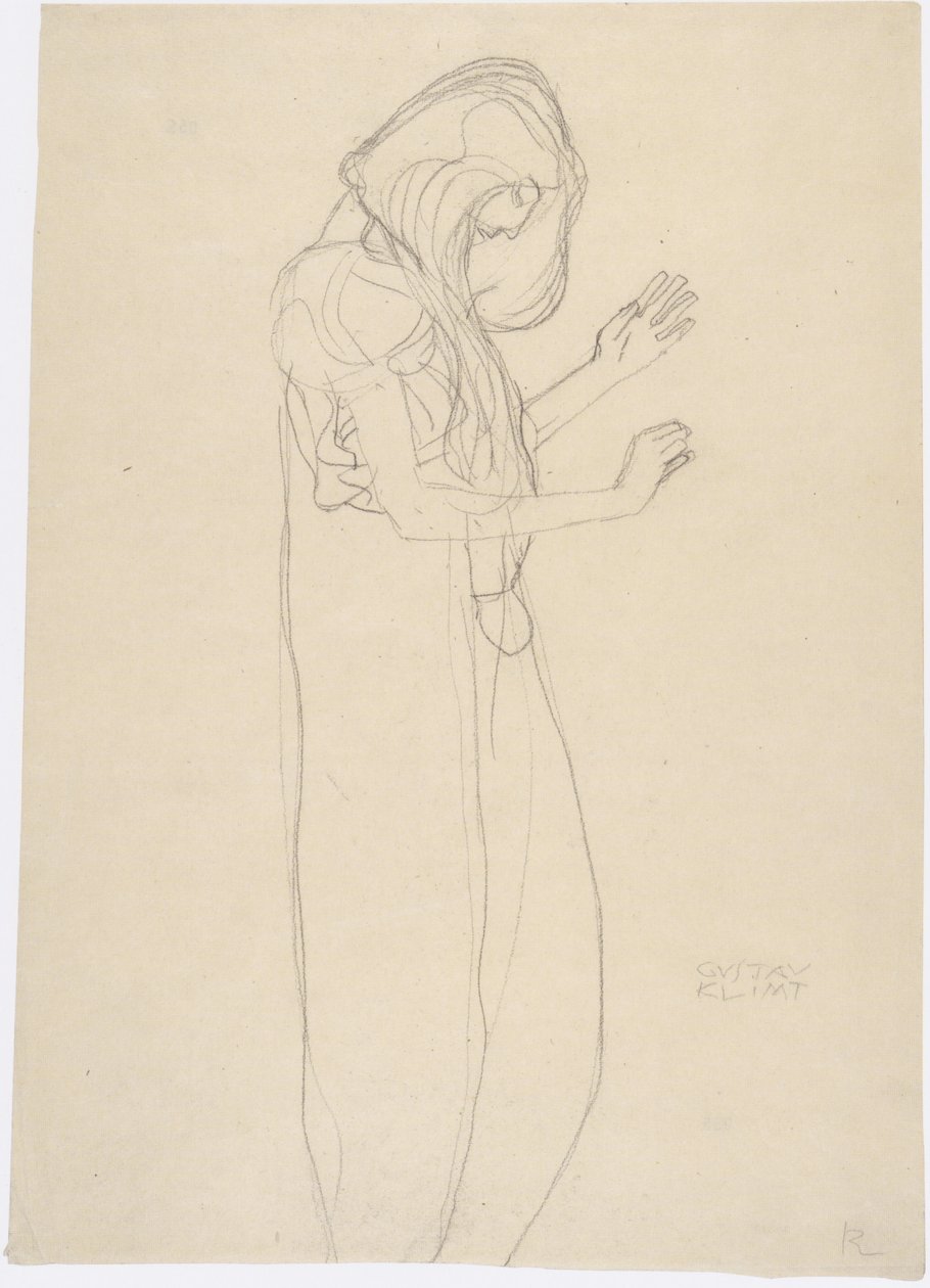 Jobbra álló női alak alkotó: Gustav Klimt