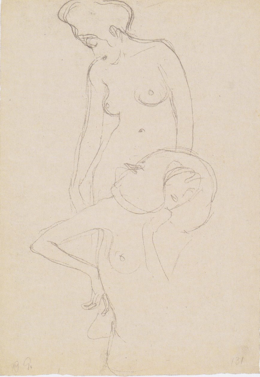 Balra álló női akt, elöl női akt alkotó: Gustav Klimt