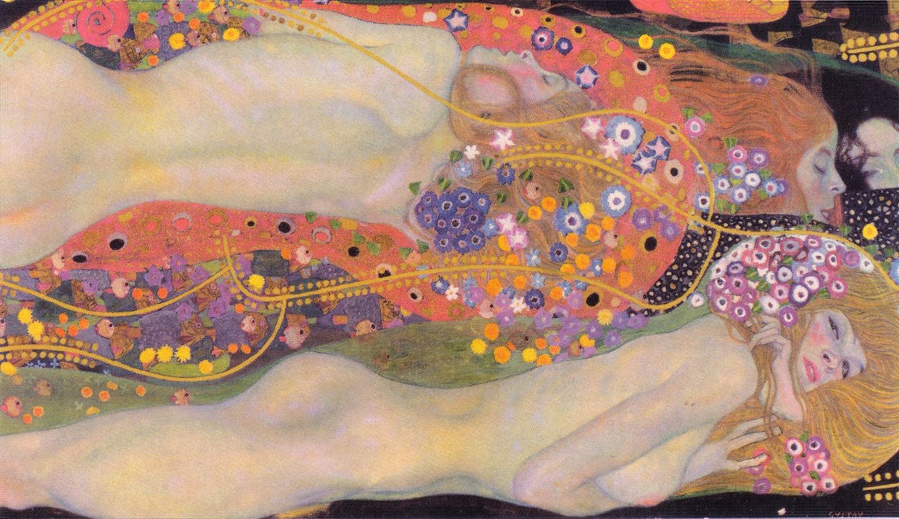 Vízkígyók II (barátnők) alkotó: Gustav Klimt