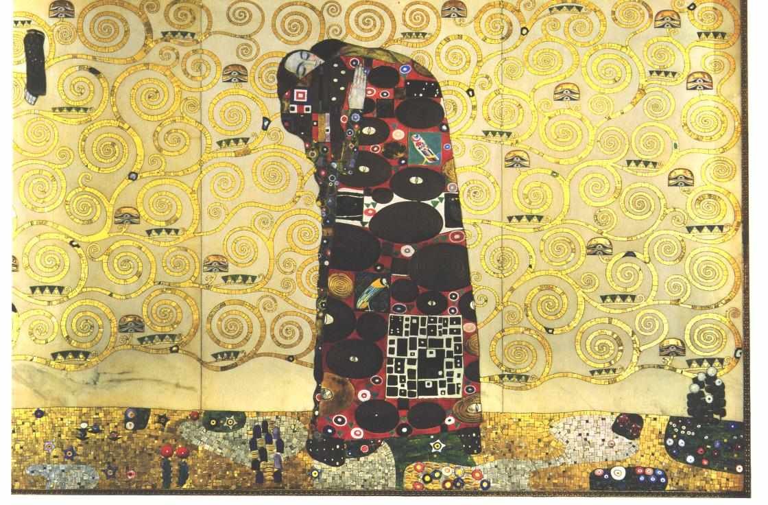 A Stoclet Frieze munkasablonja - Ölelés alkotó: Gustav Klimt