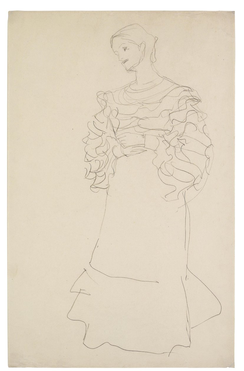 Mautner-Markhof Magda tanulmányának arcképe alkotó: Gustav Klimt