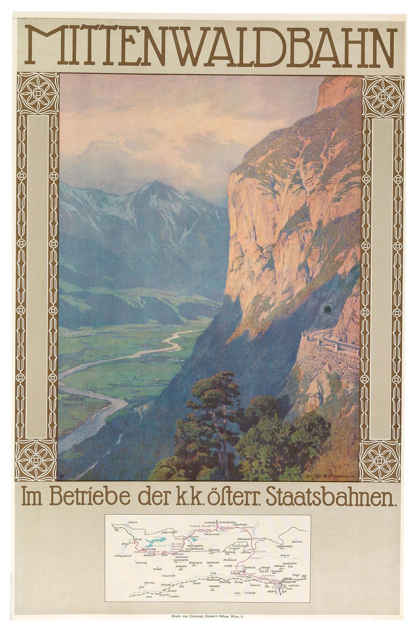Mittenwald vasút, c. 1912. alkotó: Gustav Jahn