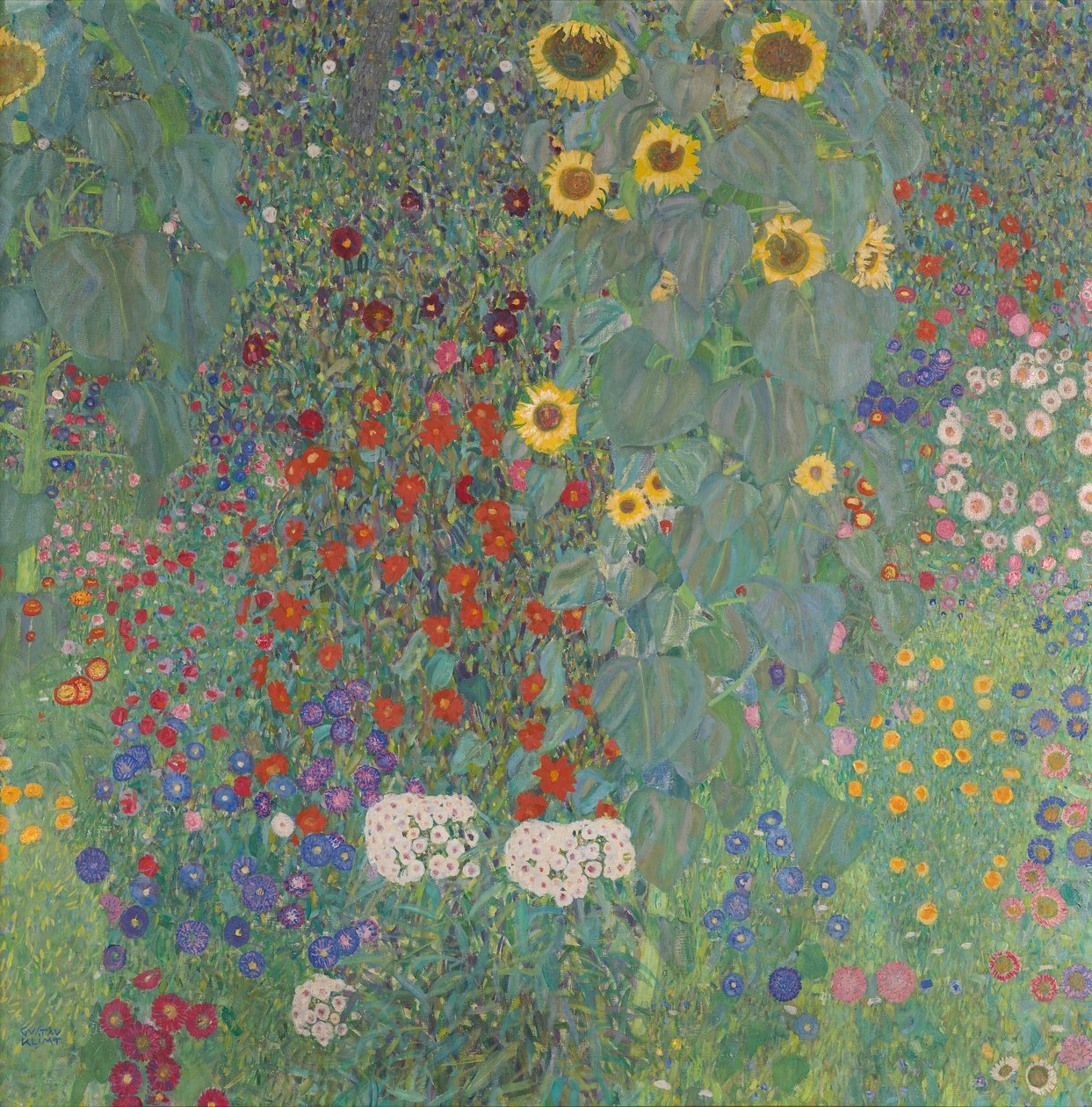Víkendház kert napraforgóval alkotó: Gustav Klimt