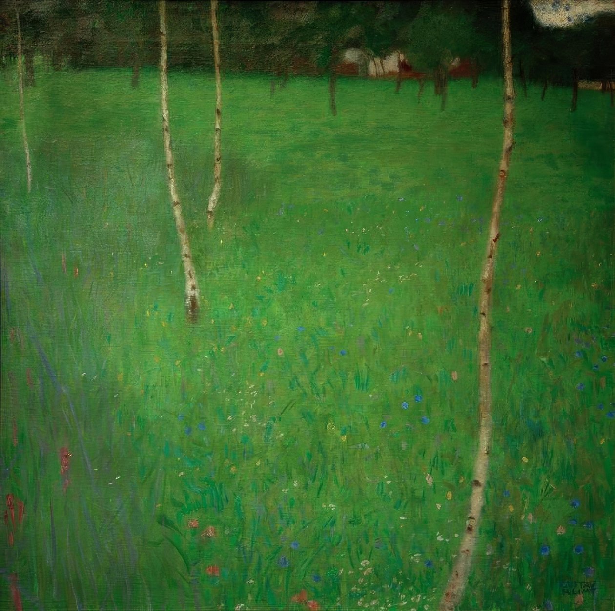 Parasztház nyírfákkal alkotó: Gustav Klimt