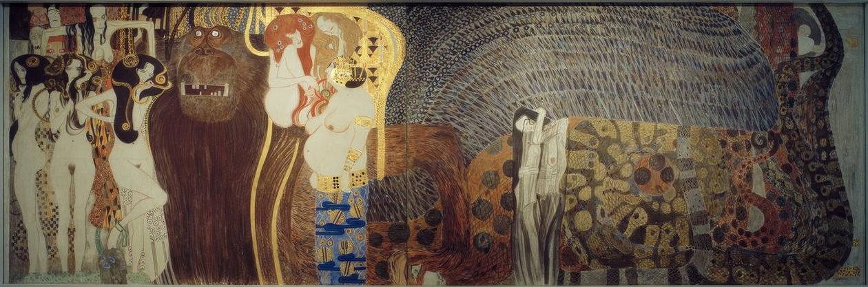 Beethoven Frieze – Az ellenséges erők alkotó: Gustav Klimt