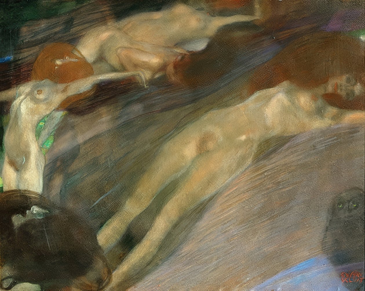 Mozgó víz. 1898 alkotó: Gustav Klimt