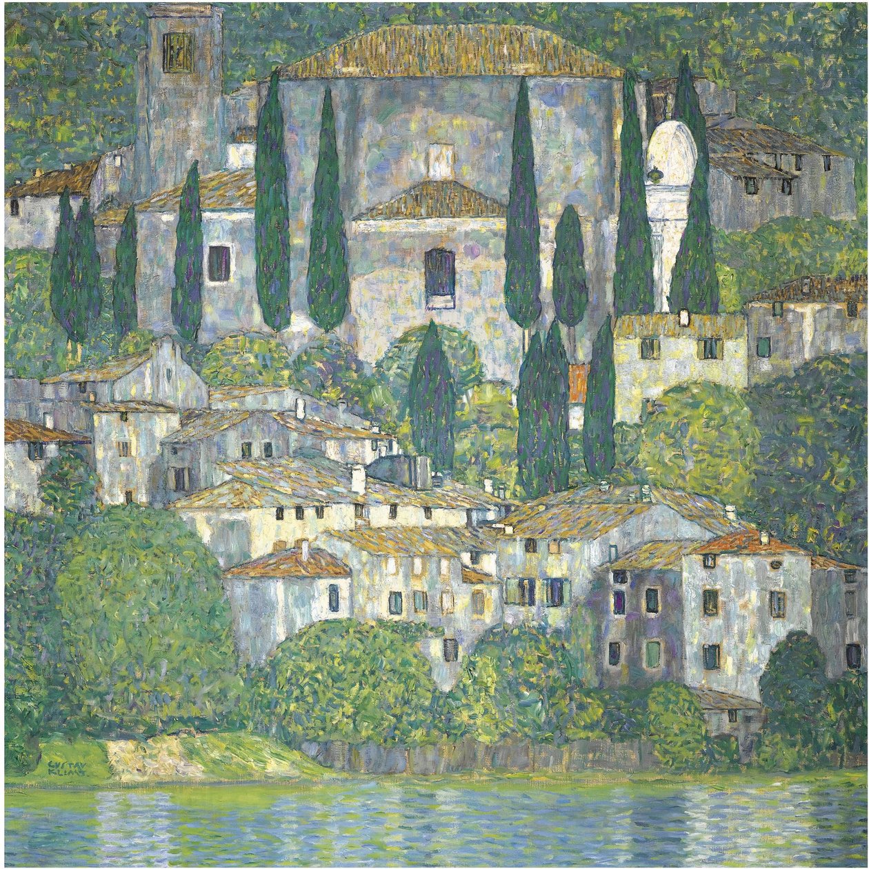 Templom Cassone táján ciprusokkal, 1913 alkotó: Gustav Klimt