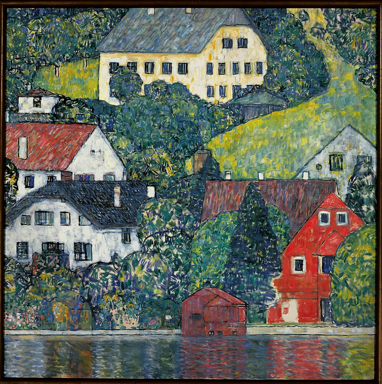 Házak Unterachban az Attersee-n, 1916 körül alkotó: Gustav Klimt