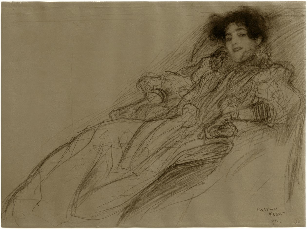 Fiatal hölgy a karosszékben alkotó: Gustav Klimt
