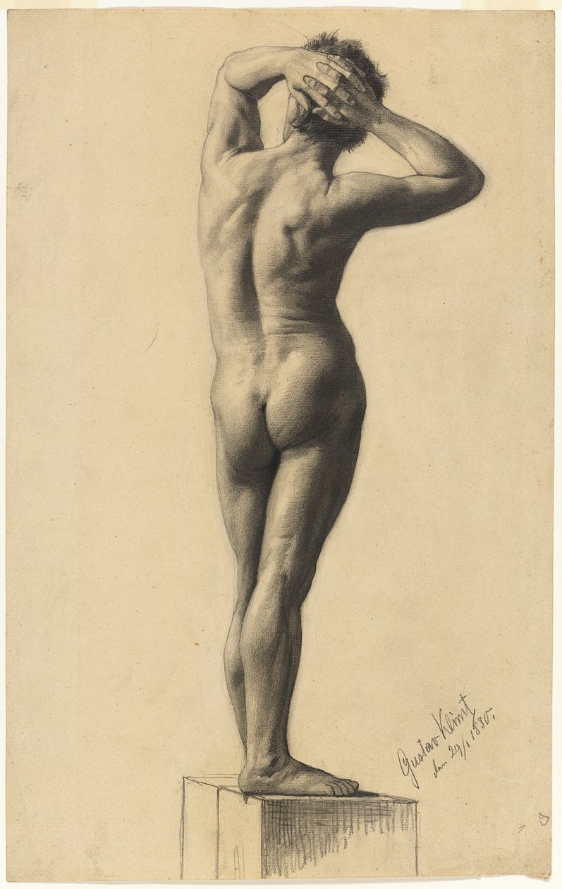 Férfi akt alkotó: Gustav Klimt