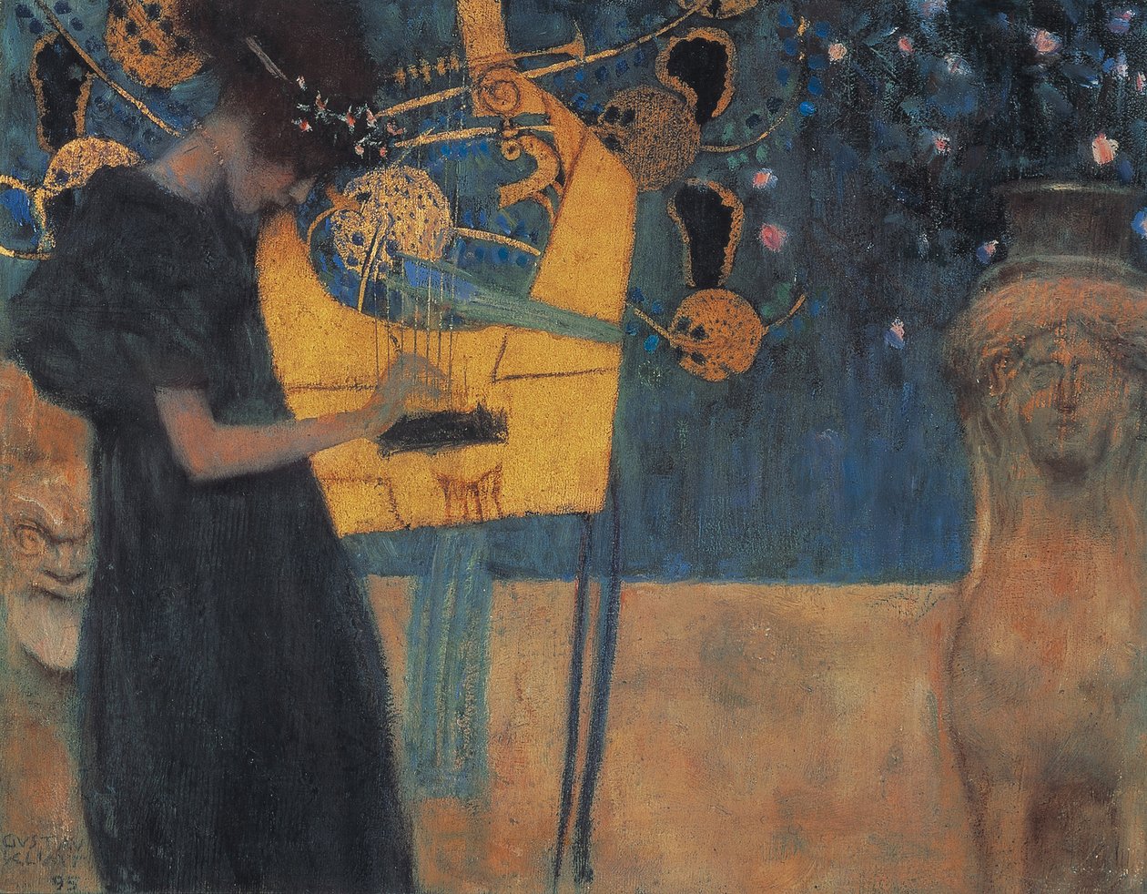 Zene (The Music) alkotó: Gustav Klimt