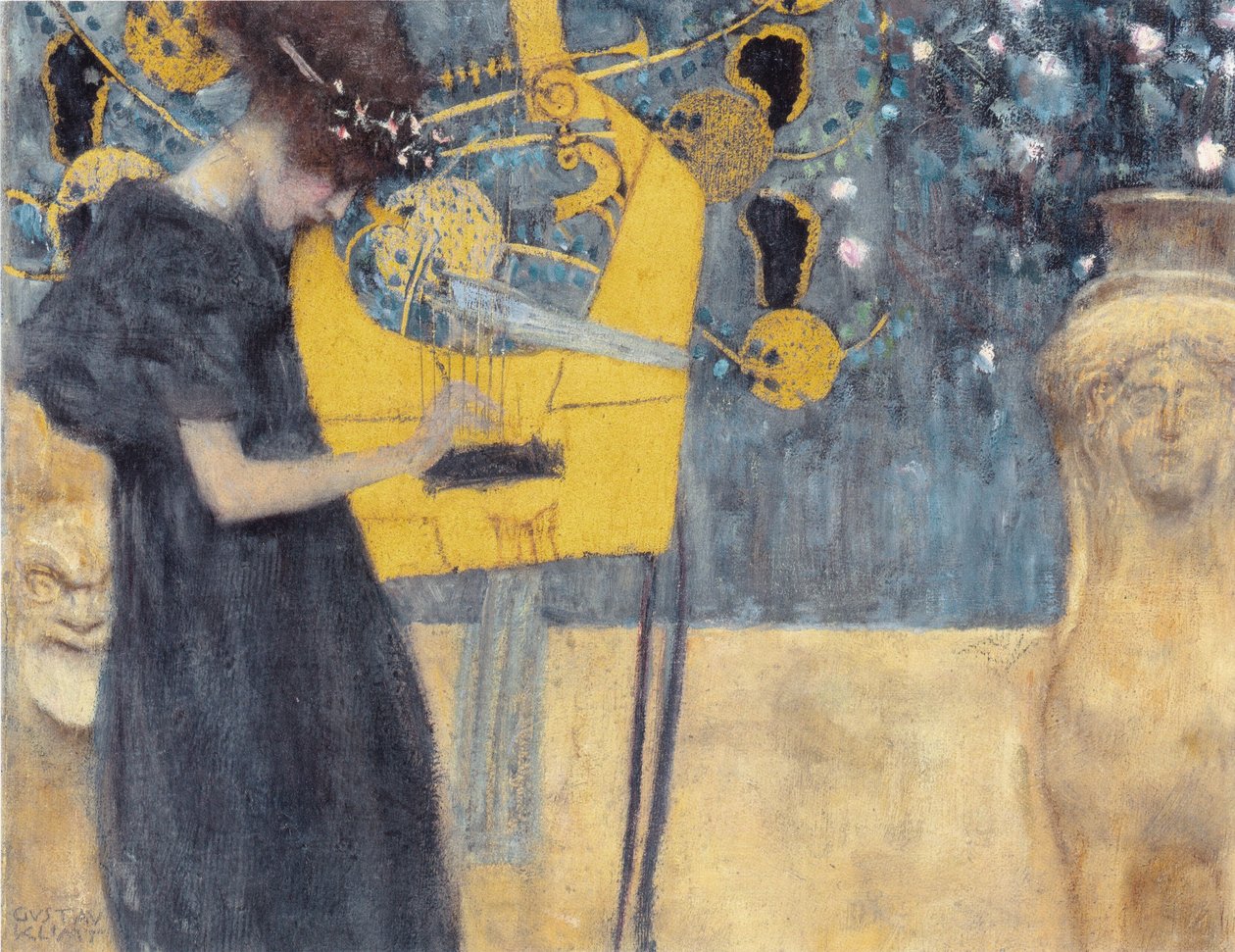 Zene I, 1895. alkotó: Gustav Klimt