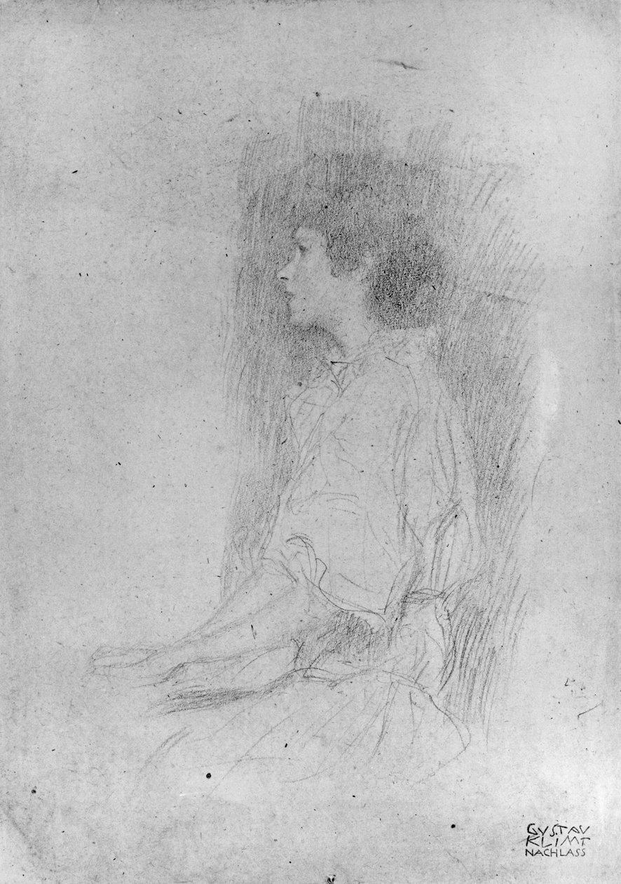 Ülő lány az árnyékban alkotó: Gustav Klimt