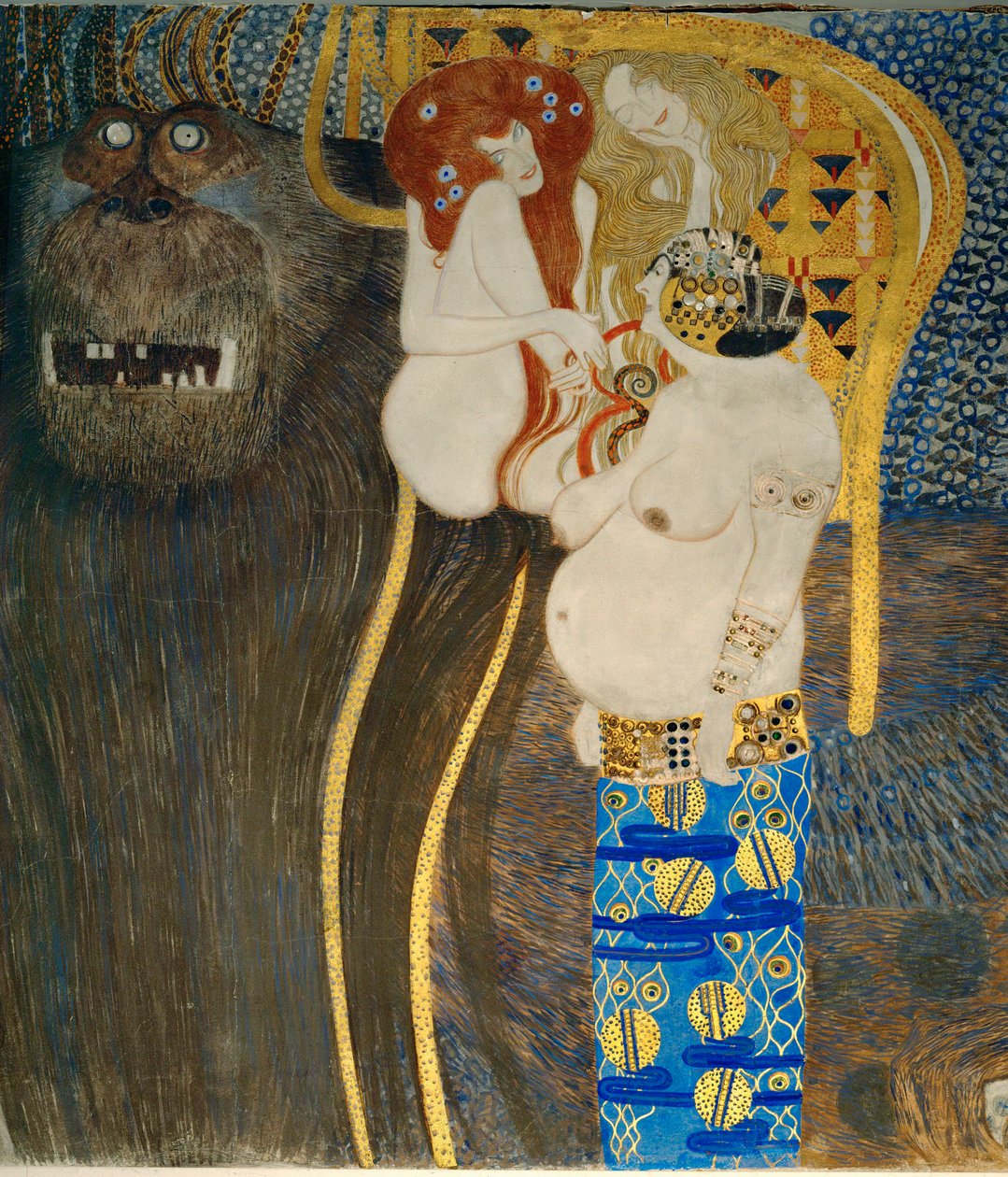 A " Beethoven fríz ", részlet alkotó: Gustav Klimt